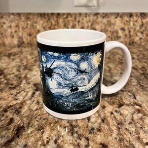 The Starry Night Vincent Van Gogh Helicopters Aviation Blackhawk Apache Mug Cup
